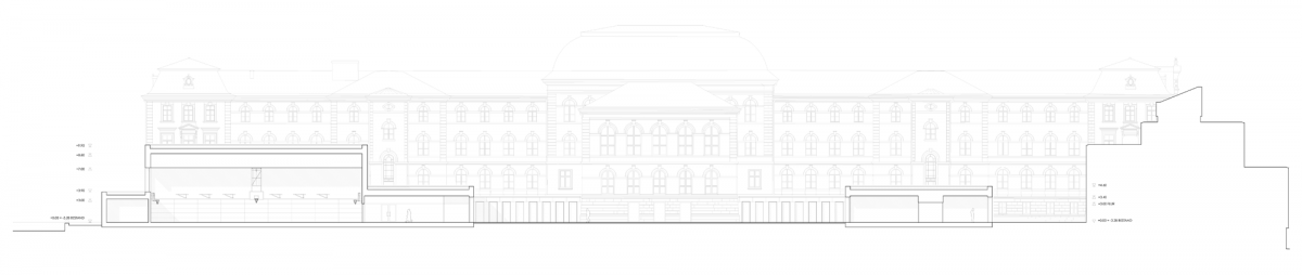 Herbert Hussmann Architekten Erweiterung Markgräfin-Wilhelmine-Gymnasium Schule Schnitt